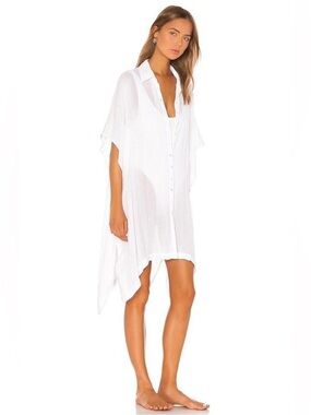 l*space White Anita Woven Tunic Cover-Up
